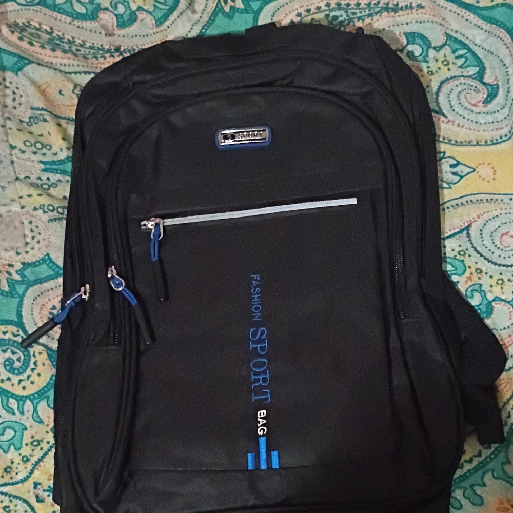 Black and Blue Fashion Backpack